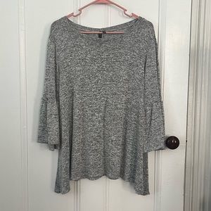 Ruffled accented tunic